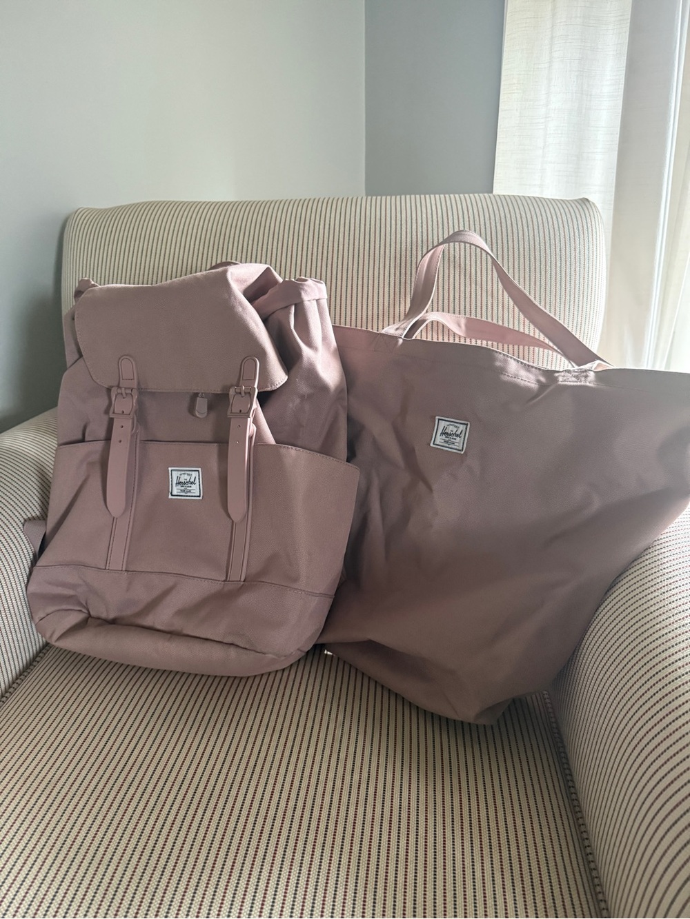 Herschel Supply Company Mauve Pink Backpack and Tote Set